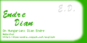 endre dian business card